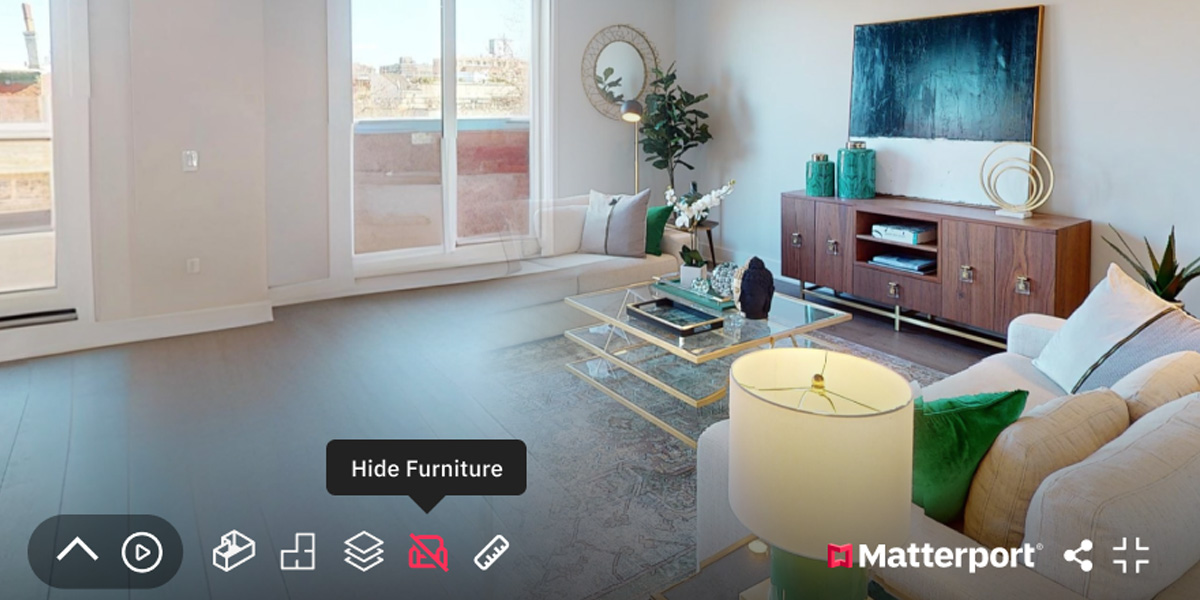 With defurnish, you can clear out any space with a click, giving buyers an unimpeded 3D tour of the property.