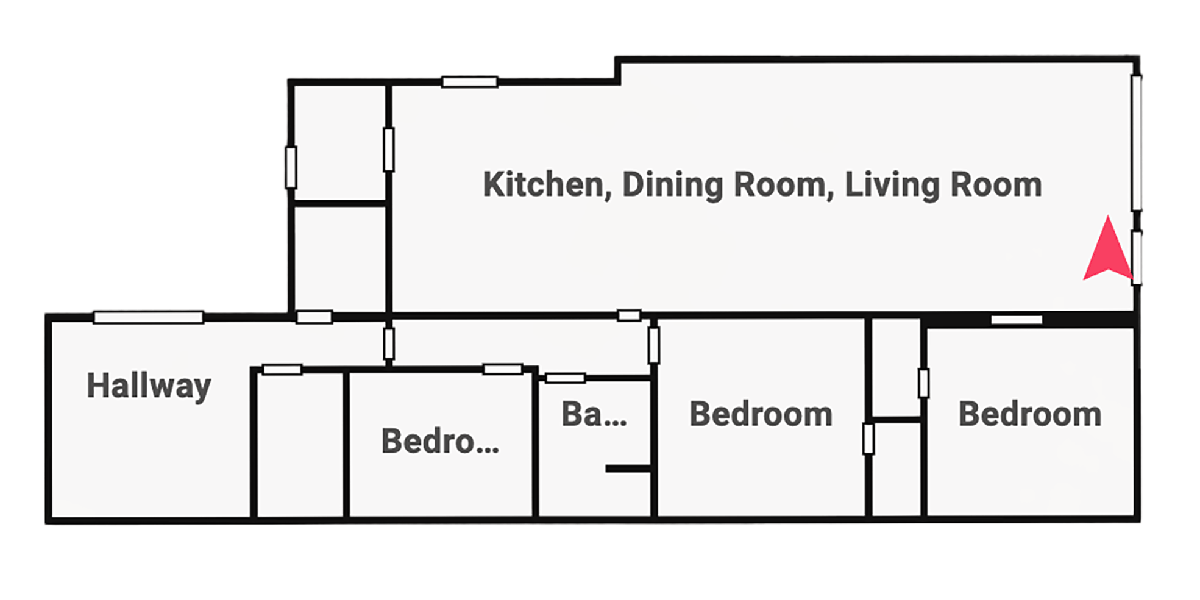 2D floor plans are created directly from the 3D tour